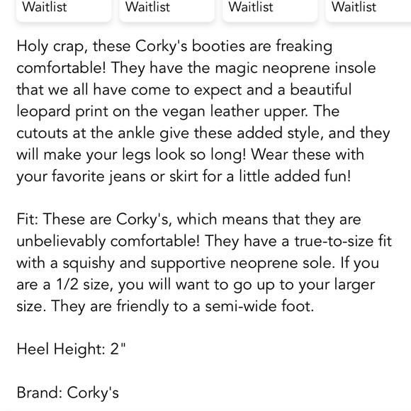 NWT Corky’s Leopard Print Booties size 8 - Picture 8 of 8